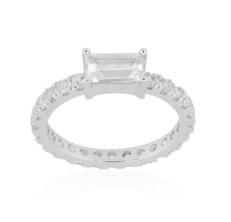 Cavill Silberring Cavill Silberring mit 0,80 ct Weißer Topas und 25 Zirkonen (1-tlg) von Cavill