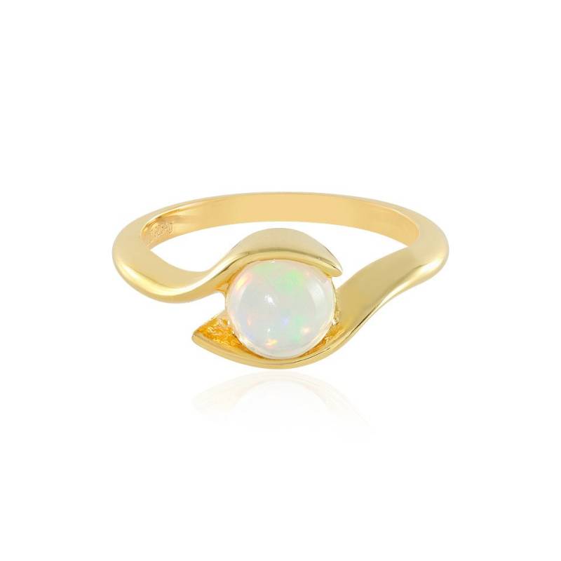 J Classics Silberring Äthiopischer Welo-Opal Goldplattierter Silberring, 0,558ct (1-tlg) von J Classics