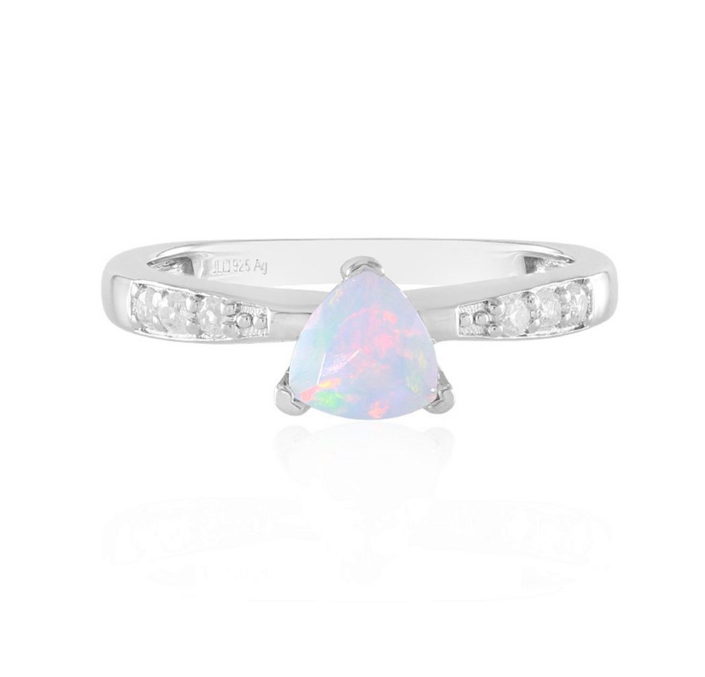 Cavill Silberring Cavill Silberring mit 0,45 ct Welo-Opal & 6 Zirkonen, platin. (1-tlg) von Cavill