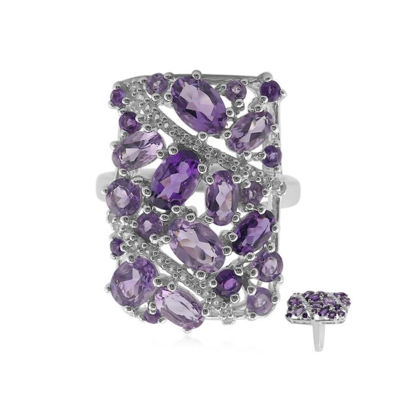 J Classics Silberring Zambian Amethyst Silver Ring (1-tlg) von J Classics