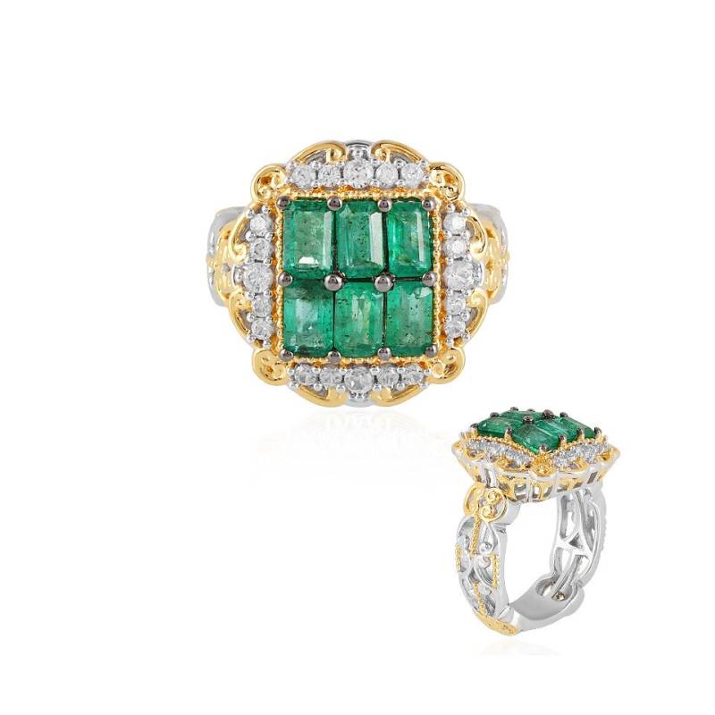 J Classics Silberring Zambian Emerald Silver Ring (Gems en Vogue) (1-tlg) von J Classics