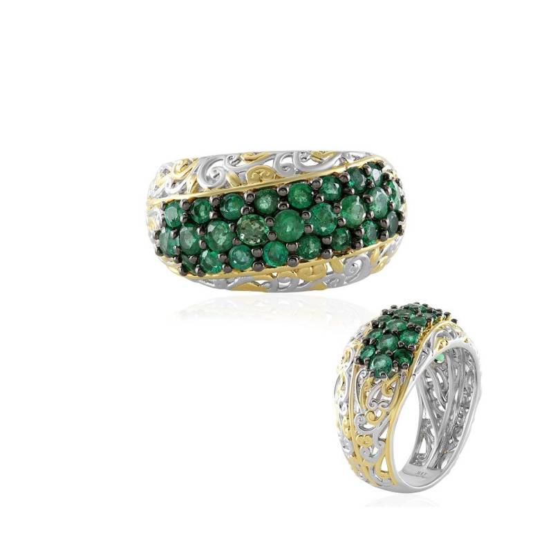 J Classics Silberring Zambian Emerald Silver Ring (Gems en Vogue) (1-tlg) von J Classics