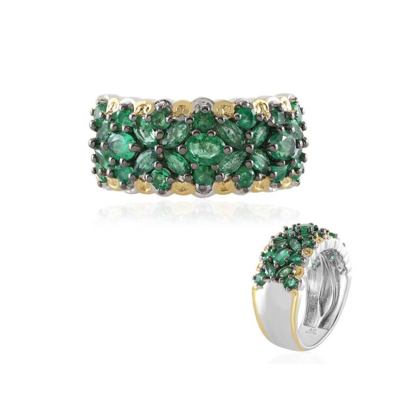 J Classics Silberring Zambian Emerald Silver Ring (Gems en Vogue) (1-tlg) von J Classics