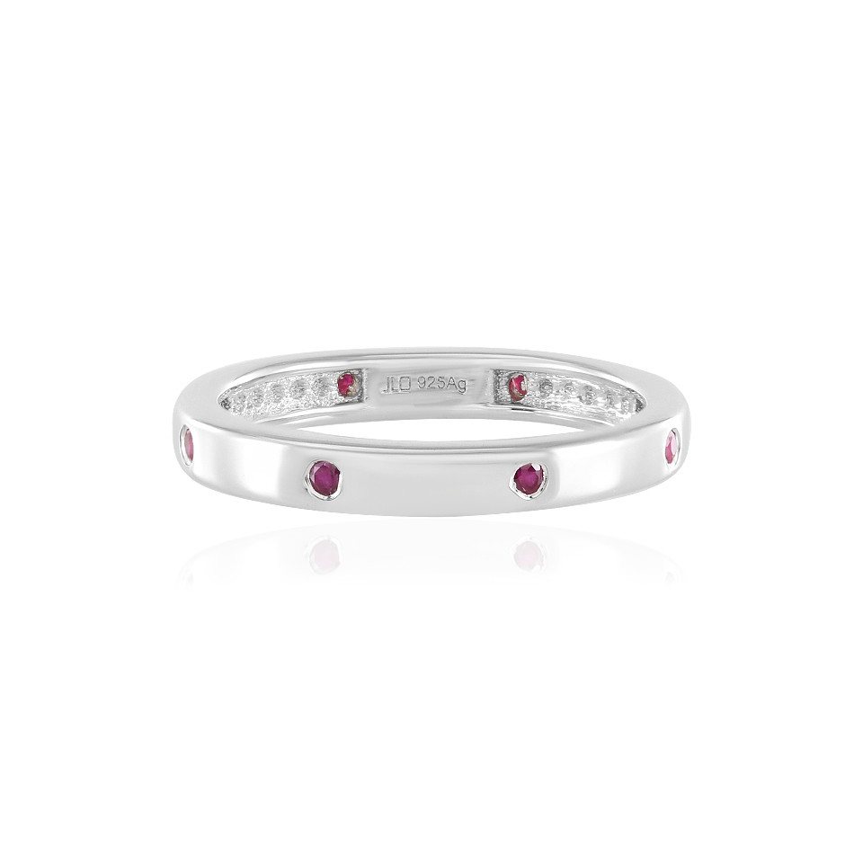 J Classics Silberring Zilveren ring met Mozambique robijnen (1-tlg) von J Classics