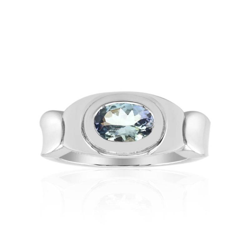 J Classics Silberring Zilveren ring met een Blauwgroene Tanzaniet (Pallanova) (1-tlg) von J Classics