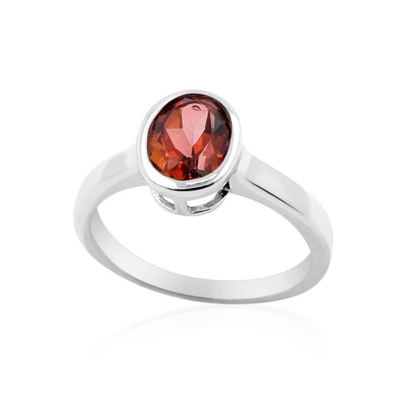 J Classics Silberring Zilveren ring met een cranberry-topaas (1-tlg) von J Classics