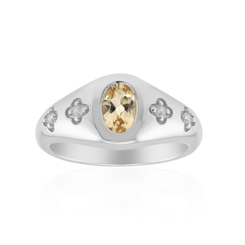 J Classics Silberring Zilveren ring met een keizerlijke-topaas (Pallanova) (1-tlg) von J Classics