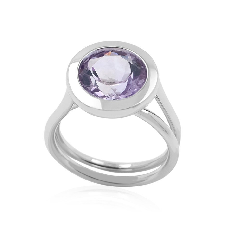 J Classics Silberring Zilveren ring met een lavendel amethist (1-tlg) von J Classics
