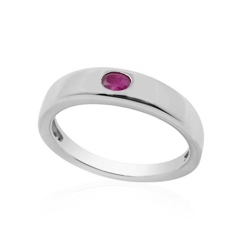 J Classics Silberring Zilveren ring met een robijn (1-tlg) von J Classics