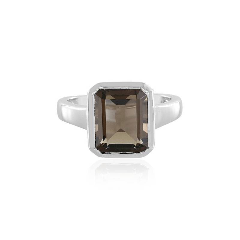 J Classics Silberring Zilveren ring met een rookkwarts (MONOSONO COLLECTION) (1-tlg) von J Classics