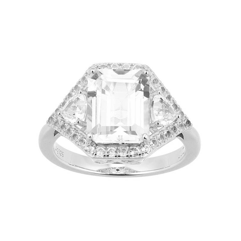 J Classics Silberring Zilveren ring met een witte topaas (1-tlg) von J Classics