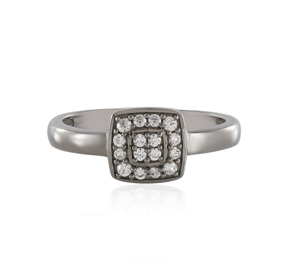 Cavill Silberring Cavill Silberring mit 0,21 ct Zirkon, quadratisch, 925 Sterling (1-tlg) von Cavill
