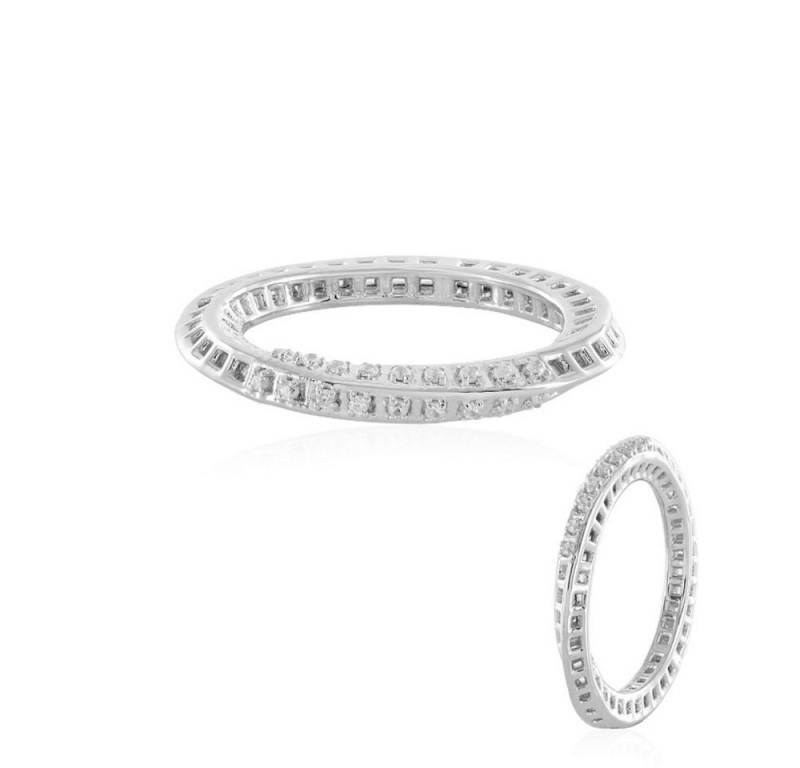 Cavill Silberring Cavill Zirkonring Damen 0,21 ct Zirkone, platiniert, Sterlingsilber (1-tlg) von Cavill