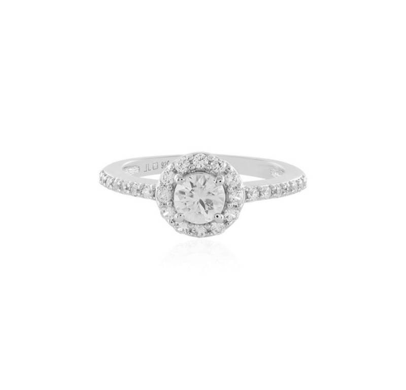 Cavill Silberring Cavill Zirkonring 0,97 ct Halo aus platinisiertem Sterlingsilber (1-tlg) von Cavill
