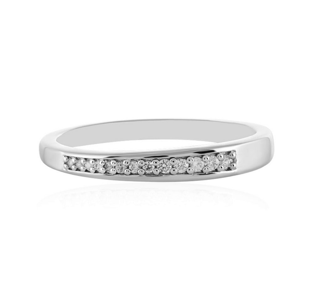 Cavill Silberring Cavill Ring aus 925 Sterlingsilber, platinierter Zirkon, 0,16 ct (1-tlg) von Cavill