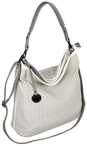 Jennifer Jones - Modische Damen Handtasche - 34 x 34 x 16 cm - austauschbare Henkel - Weiß von J JONES JENNIFER JONES