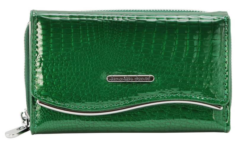 J JONES JENNIFER JONES Geldbörse Damen Leder Portmonee Modische Croco Glanz Optik, mit RFID-Schutz, Croco-Glanz-Optik von J JONES JENNIFER JONES