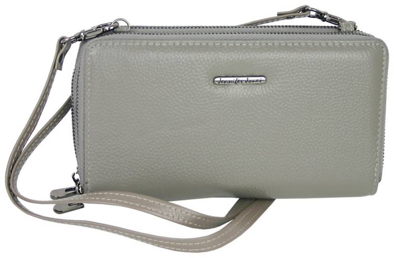 J JONES JENNIFER JONES Handytasche 2in1 - Damen Handtasche als Geldbörse mit Handyfach, Leder, abnehmbarer Schultergurt von J JONES JENNIFER JONES