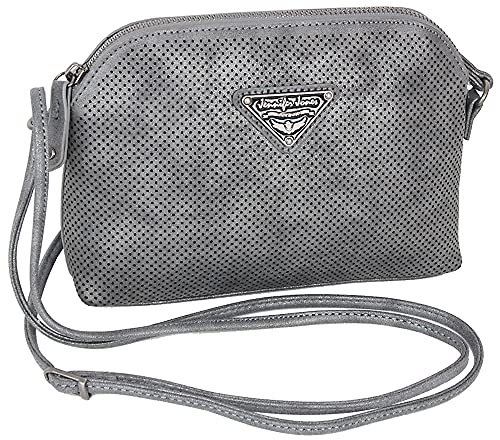 J JONES JENNIFER JONES Kleine elegante Damen Umhängetasche Schultertasche (Grau) von J JONES JENNIFER JONES