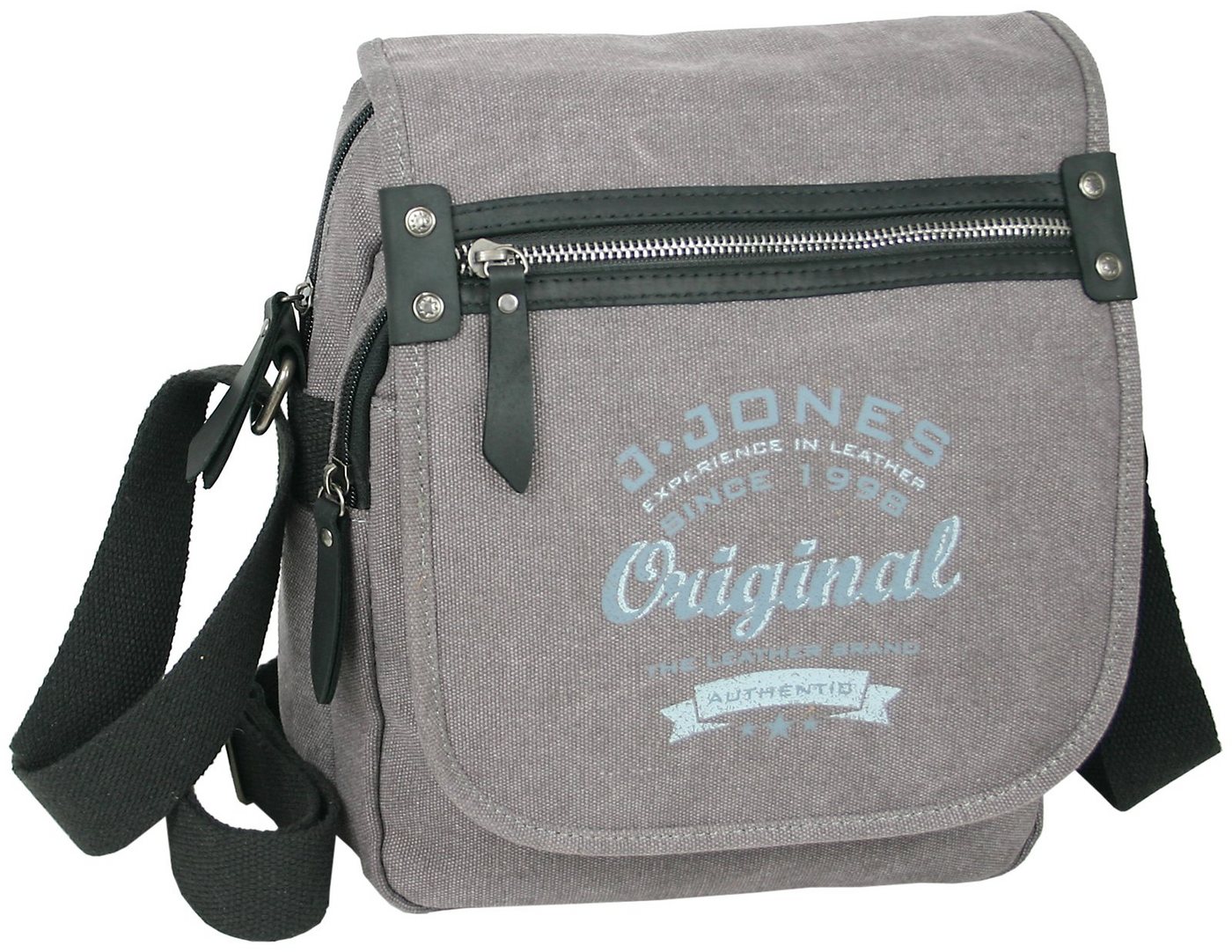 J JONES JENNIFER JONES Messenger Bag - Schultertasche aus Canvas - Umhängetasche 9 Liter Volumen, 25x31x12 cm von J JONES JENNIFER JONES