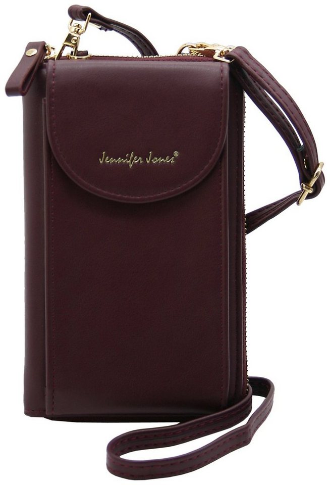 J JONES JENNIFER JONES Schultertasche 2 in 1 - Umhängetasche / Handytasche (bis 7) und Geldbörse in Einem, Handyfach von J JONES JENNIFER JONES