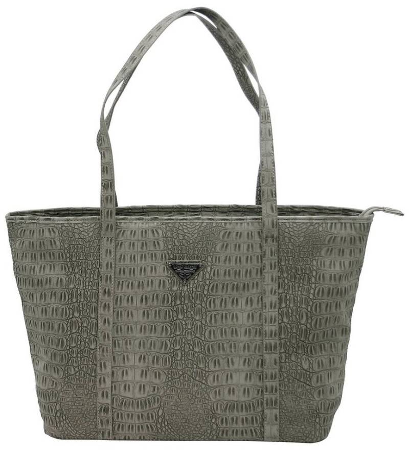 J JONES JENNIFER JONES Shopper XXL - Große Damen Schultertasche mit langen Tragegriffen Croco Optik, Schlangenleder-Optik von J JONES JENNIFER JONES