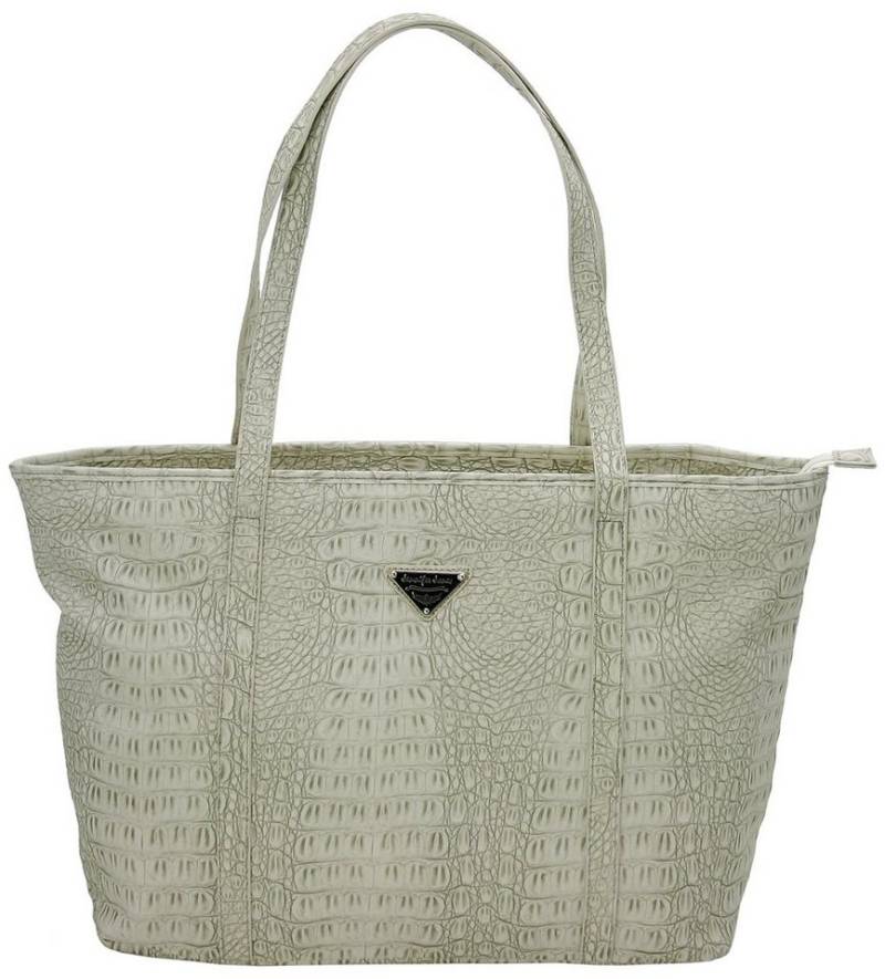 J JONES JENNIFER JONES Shopper XXL - Große Damen Schultertasche mit langen Tragegriffen Croco Optik, Schlangenleder-Optik von J JONES JENNIFER JONES
