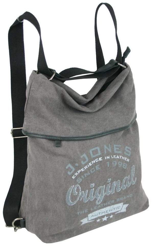 J JONES JENNIFER JONES Umhängetasche Große Canvas Rucksacktasche - Casual Rucksack und Schultertasche 2in1 von J JONES JENNIFER JONES