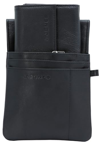 J.Jones - 2er Set Kellnerbörse/Taxibörse mit Gürteltaschen-Etui - Leder - Schwarz J.Jones - 2er Set Kellnerbörse/Taxibörse mit Gürteltaschen-Etui - Leder - Schwarz von J JONES JENNIFER JONES