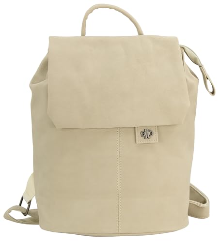 JENNIFER JONES - Damen Daypack Cityrucksack Kleiner Modischer Freizeit Rucksack gepolstert Schultertasche (Beige Natur) von J JONES JENNIFER JONES