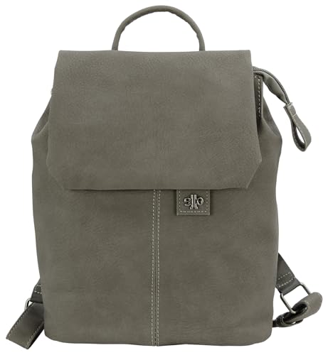 JENNIFER JONES - Damen Daypack Cityrucksack Kleiner Modischer Freizeit Rucksack gepolstert Schultertasche (Grau) von J JONES JENNIFER JONES