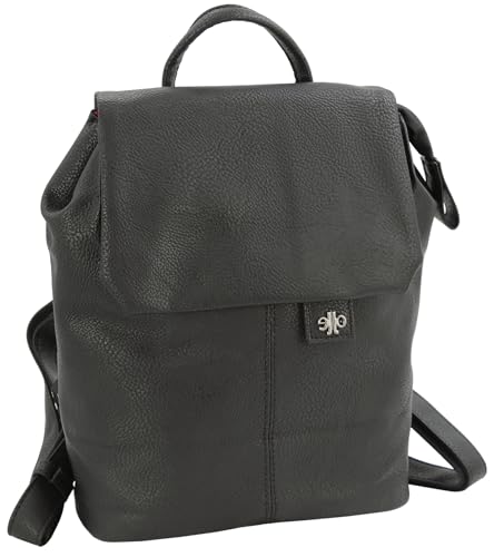 JENNIFER JONES - Damen Daypack Cityrucksack Kleiner Modischer Freizeit Rucksack gepolstert Schultertasche (Schwarz) von J JONES JENNIFER JONES