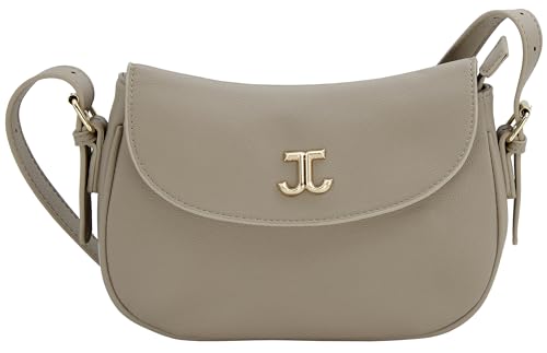 JENNIFER JONES - Damen Umhängetasche - Mittelgroße Schultertasche - Crossbody Abendtasche, Beige Taupe von J JONES JENNIFER JONES