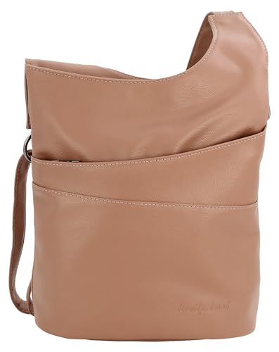 JENNIFER JONES - Damen Umhängetasche mit Reißverschluss - Handtasche in 2 Größen - Crossbody-Bag von J JONES JENNIFER JONES