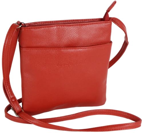 JENNIFER JONES - Kleine Damen Umhängetasche - Brauttasche - Abendtasche - Schultertasche (Handtasche, Rot) von J JONES JENNIFER JONES