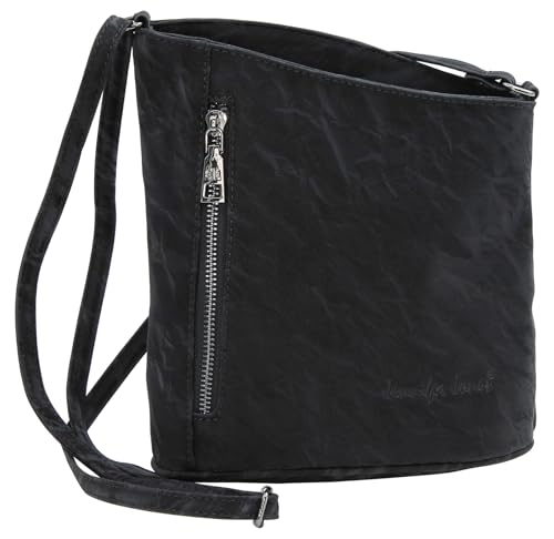 JENNIFER JONES - Modische Damen Handtasche - Umhängetasche - Crossbody Bag - Schultertasche mit verstellbarem Henkel (Style B, Marmor Schwarz) von J JONES JENNIFER JONES