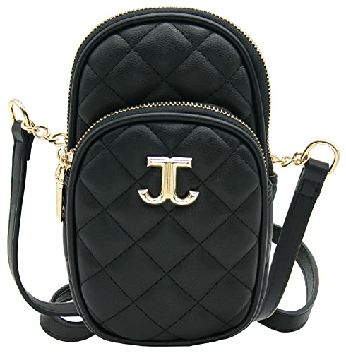 JENNIFER JONES - Modische Damen Handtasche Umhängetasche Crossbody Bag Schultertasche zum Ausgehen (Hochformat, Schwarz) von J JONES JENNIFER JONES