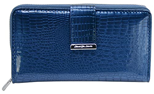 Jennifer Jones Echt-Leder Damen Geldbörse - Modische Croco Glanz Optik - RFID von J JONES JENNIFER JONES