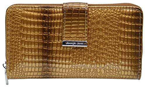 Jennifer Jones Echt-Leder Damen Geldbörse - Modische Croco Glanz Optik - RFID von J JONES JENNIFER JONES