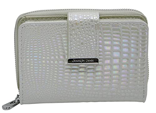 Jennifer Jones Echt-Leder Damen Geldbörse - Modische Croco Glanz Optik - RFID von J JONES JENNIFER JONES