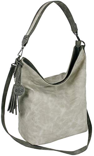 Jennifer Jones Modische Schultertasche Umhängetasche Großer Shopper (Hellgrau) von J JONES JENNIFER JONES