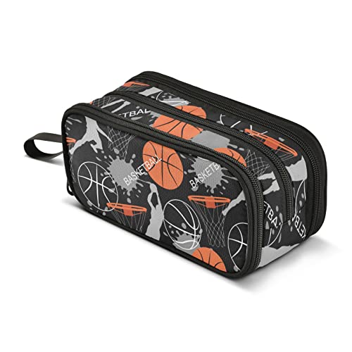 Basketballspiel Federmäppchen Große Kapazität Federmäppchen für Mädchen Jungen Federmäppchen Tasche Lippenstift Organizer für Büro Schulbedarf von J JOYSAY