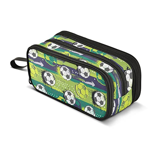 Fußball-Federmäppchen, große Kapazität, Federmäppchen, für Mädchen, Jungen, Stifttasche, Haltertasche, Make-up-Etui, für Studenten, Schule, Büro von J JOYSAY