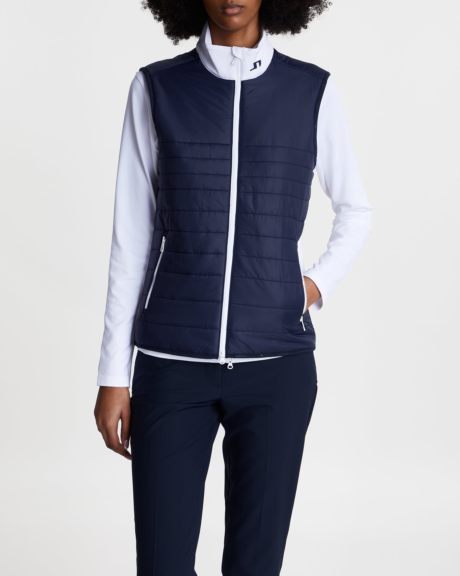 J Lindeberg Vest Martina Quilt Hybrid Navy von J Lindeberg