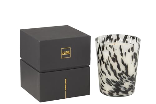 DUFTKERZE NOA SCHWARZ/WEIß MEDIUM-68STUNDEN von J-Line