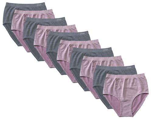 J-line 10er Pack Damen Taillen Slip Seamless Taillenslips Maxislip Unterhose Slips Unterwäsche, Modell 23, M von J-line