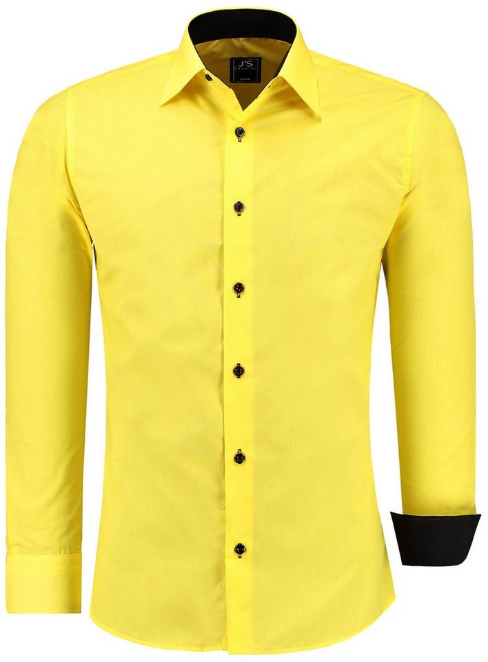 J'S FASHION Businesshemd JS12105 Slim Fit Langarm Herren Hemd mit farblich abgesetzten Elementen, Langarm Kentkragen Uni J'S FASHION Businesshemd JS12105 Slim Fit Langarm Herren Hemd mit farblich abgesetzten Elementen, Langarm Kentkragen Uni von J'S FASHION