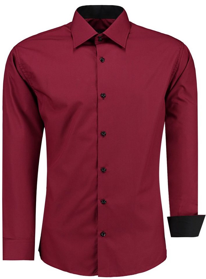 J'S FASHION Businesshemd JS12105 Slim Fit Langarm Herren Hemd mit farblich abgesetzten Elementen, Langarm Kentkragen Uni J'S FASHION Businesshemd JS12105 Slim Fit Langarm Herren Hemd mit farblich abgesetzten Elementen, Langarm Kentkragen Uni von J'S FASHION