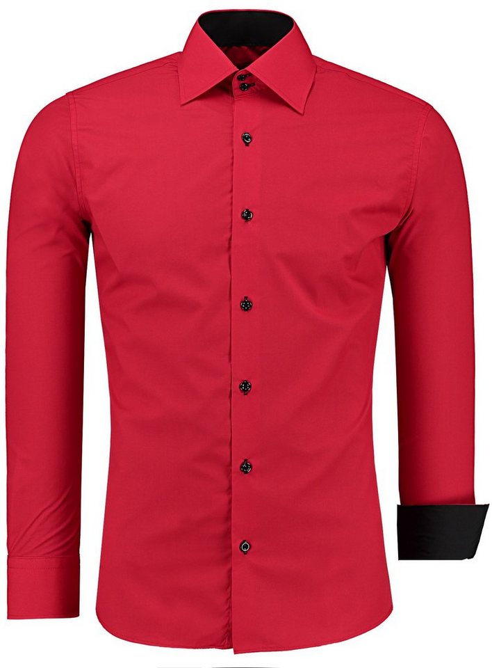 J'S FASHION Businesshemd JS12105 Slim Fit Langarm Herren Hemd mit farblich abgesetzten Elementen, Langarm Kentkragen Uni J'S FASHION Businesshemd JS12105 Slim Fit Langarm Herren Hemd mit farblich abgesetzten Elementen, Langarm Kentkragen Uni von J'S FASHION