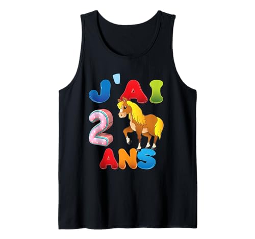 Pferd Kind 2 Jahre Geburtstag Junge mädchen Pferd Tank Top Pferd Kind 2 Jahre Geburtstag Junge mädchen Pferd Tank Top von J'ai 2 Ans 2e Cheval Anniversaire